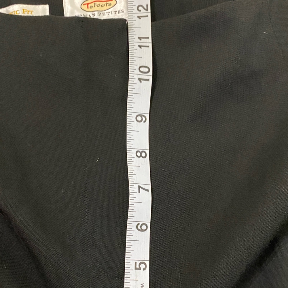 🆕Talbots Petite Black Classic Fit‎ High Rise Straight Leg Stretch Trousers 14W - Picture 7 of 9